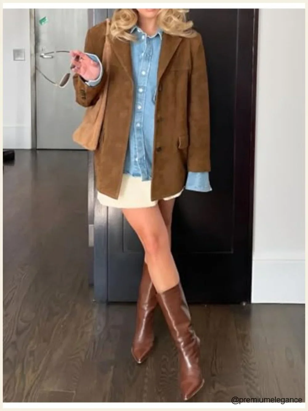 Oversized Faux Leather Blazer Jacket Long Sleeve Notch Lapel
